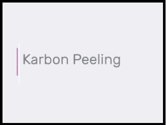 KARBON PEELİNG